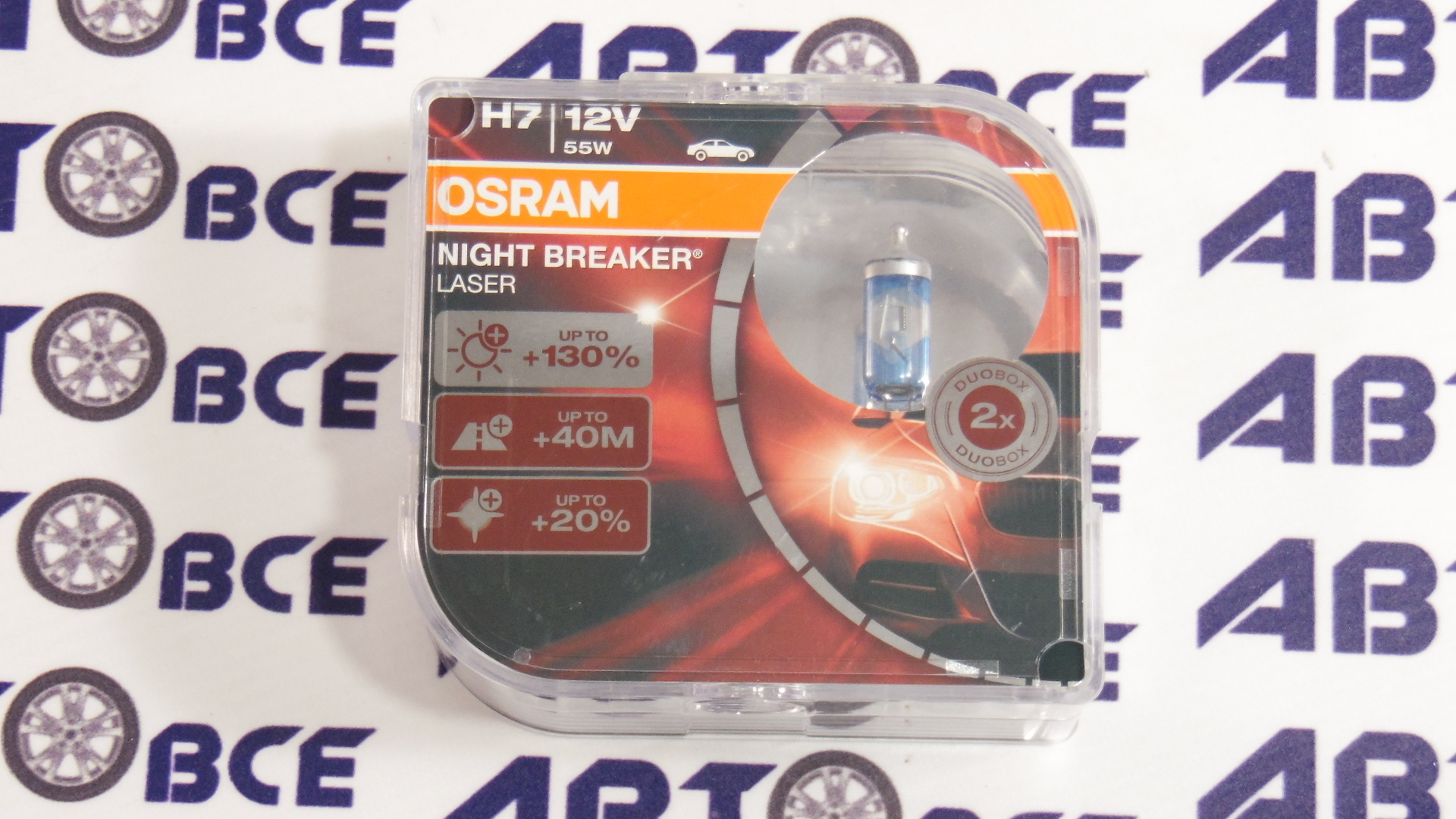 Лампа фары (галогенная) Ближний Свет H7 12V 55W +150% Night Breaker LASER (комплект 2шт) OSRAM